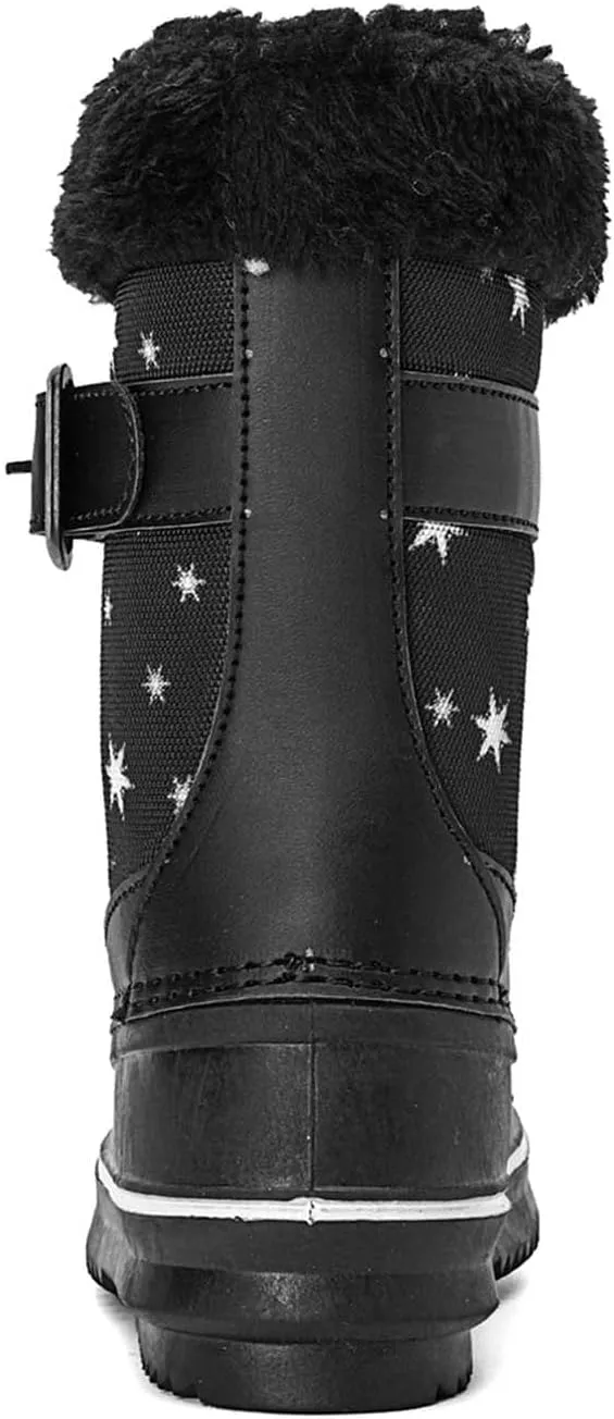 CERYTHRINA Unisex-Child Bootie Snow Boot Duck Girls and Boys Lace Up Rain Duck Boots