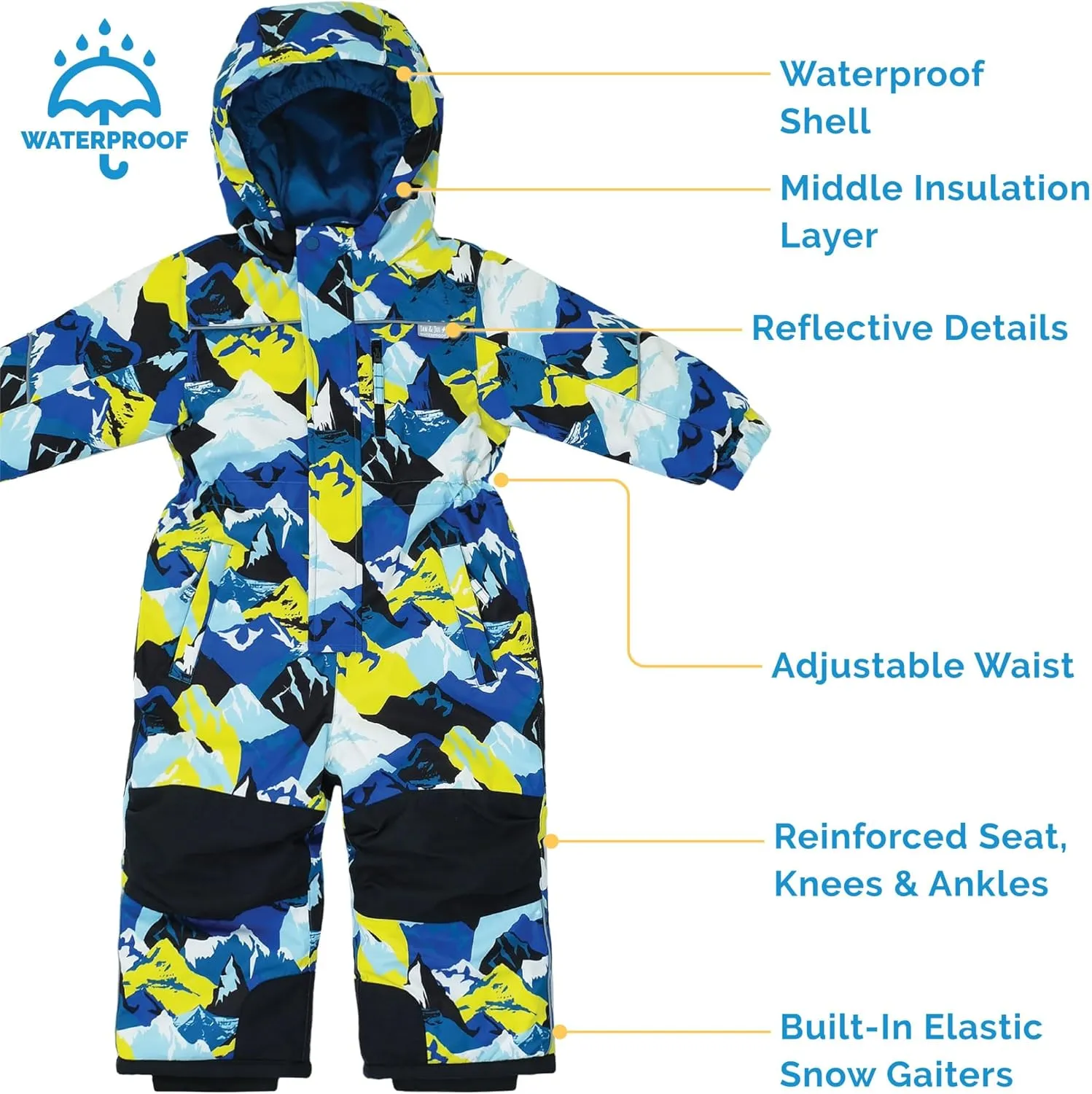JAN & JUL Waterproof Insulated Snow Suit for Toddlers and Kids
