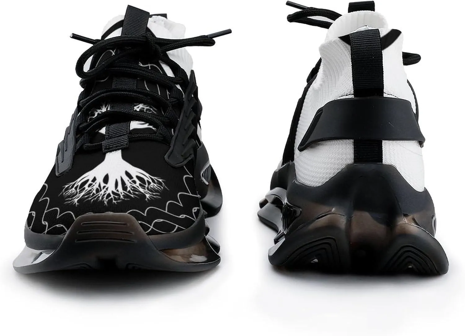 Men's Fashion Breathable 3D Tattoo Printing Trail Running Sneakers, Walking Excursion Shoes, Sports Work Trainers, Footwear Athletic Trekking