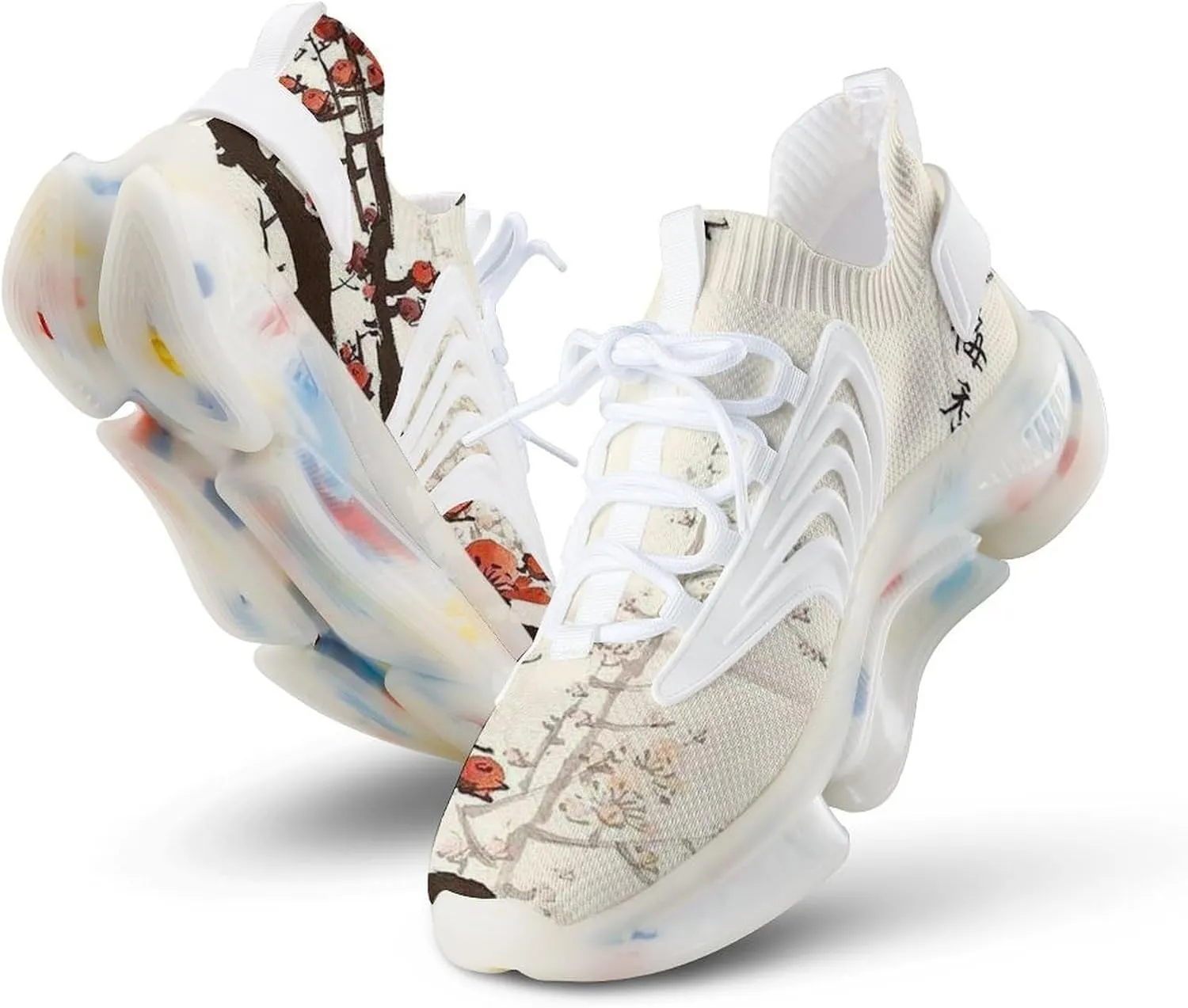 Men's Fashion Breathable 3D Tattoo Printing Trail Running Sneakers, Walking Excursion Shoes, Sports Work Trainers, Footwear Athletic Trekking