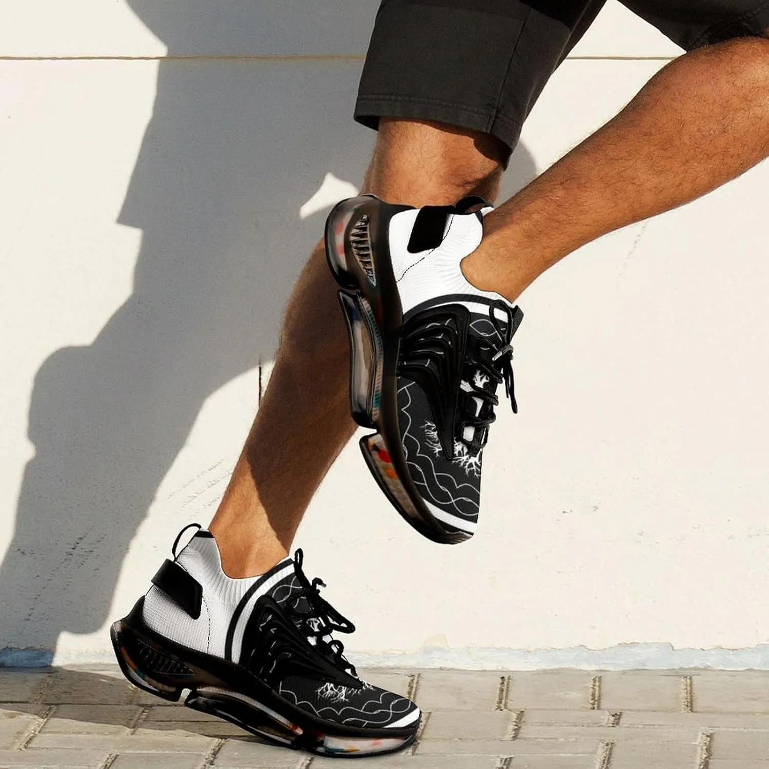 Men's Fashion Breathable 3D Tattoo Printing Trail Running Sneakers, Walking Excursion Shoes, Sports Work Trainers, Footwear Athletic Trekking