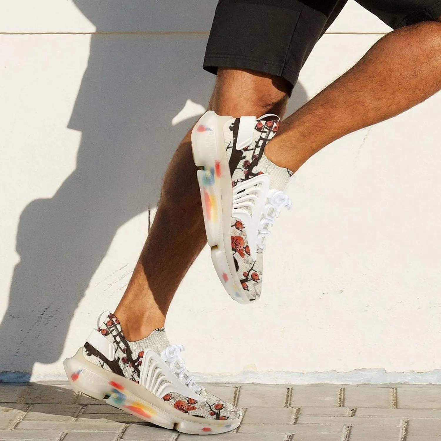 Men's Fashion Breathable 3D Tattoo Printing Trail Running Sneakers, Walking Excursion Shoes, Sports Work Trainers, Footwear Athletic Trekking