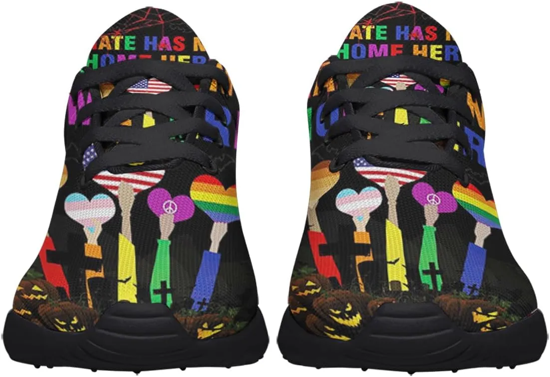 Sonzj-II Hate Has No Home Here LGBT Shoes Women Men Sports Trainers Low Top Anti-Slip Lace Up Trail Sneakers