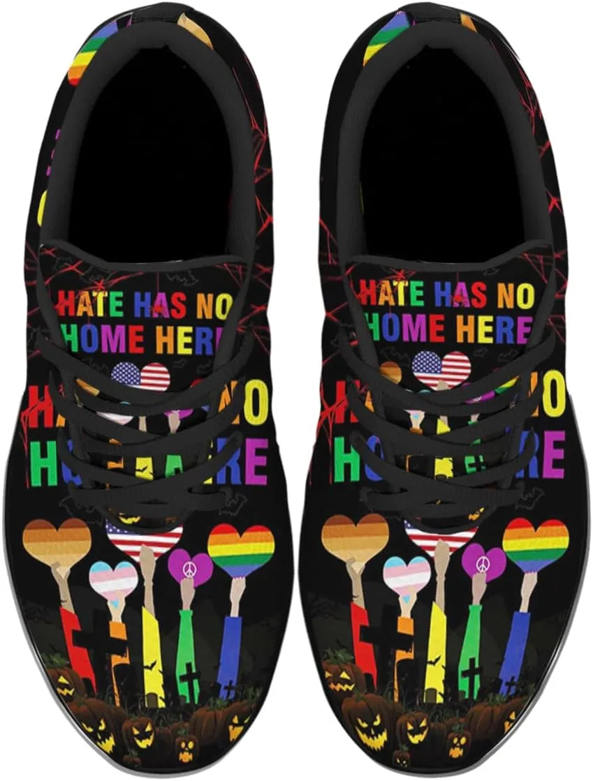 Sonzj-II Hate Has No Home Here LGBT Shoes Women Men Sports Trainers Low Top Anti-Slip Lace Up Trail Sneakers