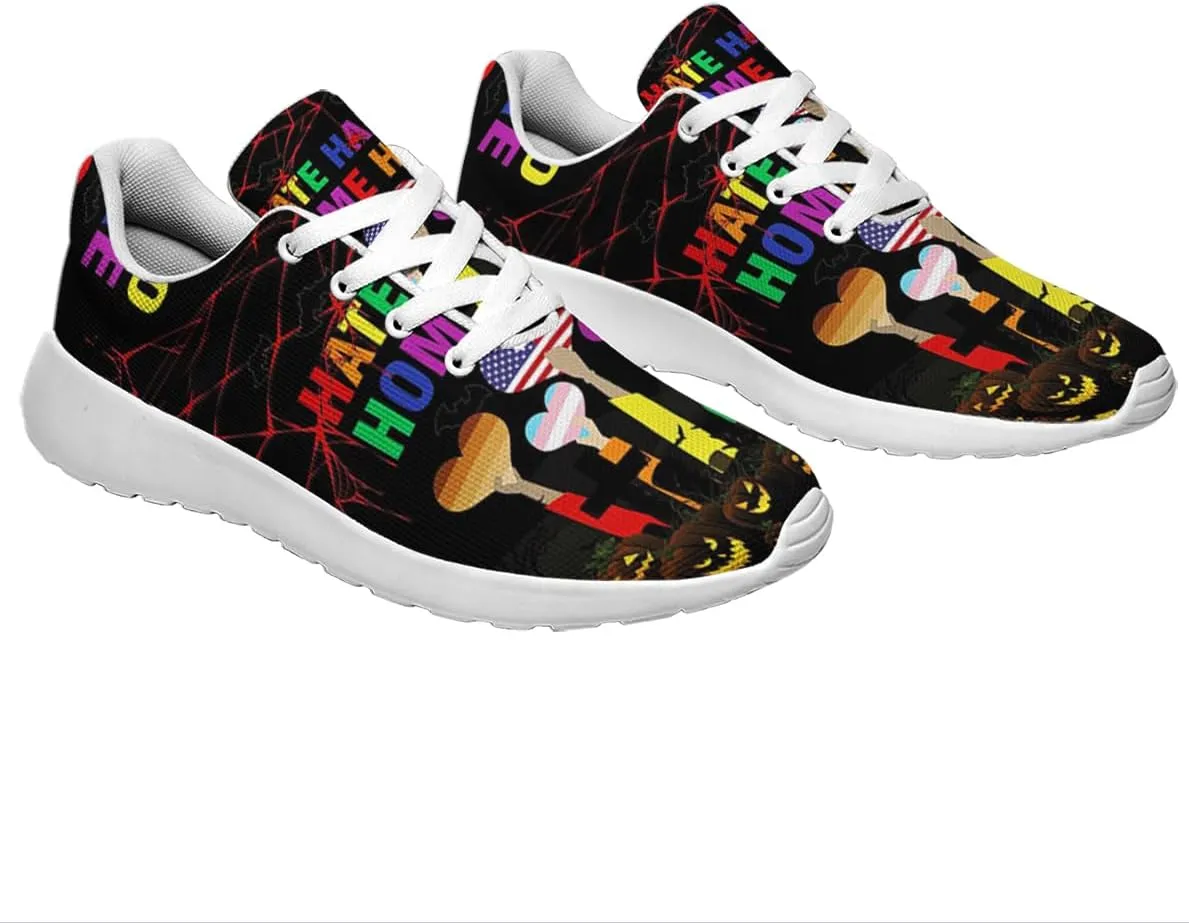 Sonzj-II Hate Has No Home Here LGBT Shoes Women Men Sports Trainers Low Top Anti-Slip Lace Up Trail Sneakers