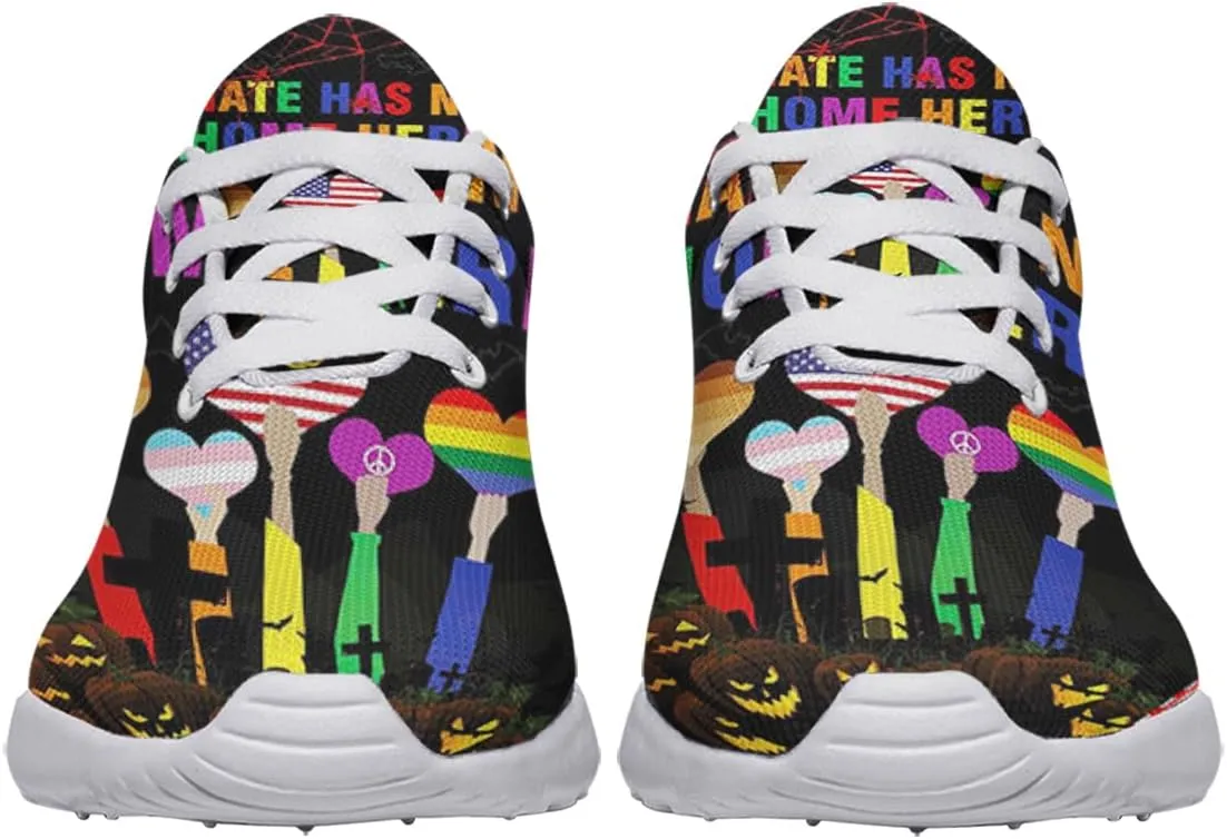 Sonzj-II Hate Has No Home Here LGBT Shoes Women Men Sports Trainers Low Top Anti-Slip Lace Up Trail Sneakers