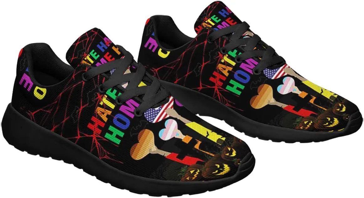 Sonzj-II Hate Has No Home Here LGBT Shoes Women Men Sports Trainers Low Top Anti-Slip Lace Up Trail Sneakers