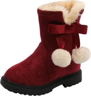 Toddler Snow Boots Faux Fur Lined Winter Snow Boots Warm Ankle Boots Baby Boys Girls Thermal Shoes Kids Winter Shoes