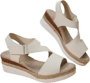 Women's Platform Sandals Open Toe Ankle Strap Wedge Sandal Platform Espadrilles Wedges Sandals Crisscross Slip On Shoes Dressy Summer Shoes Casual Walking Sandal